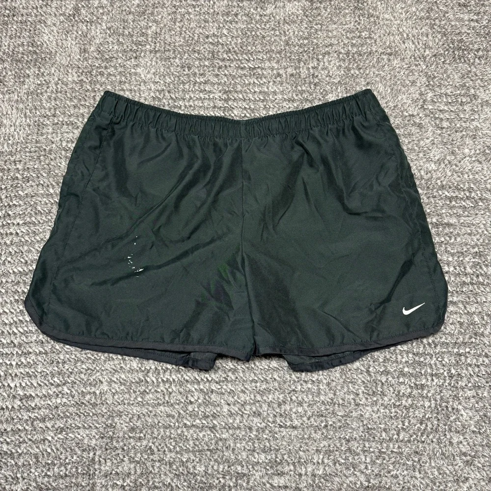 VTG Nike‎ Mens Running Shorts L Black Athletic Elastic Waist Workout Performance
